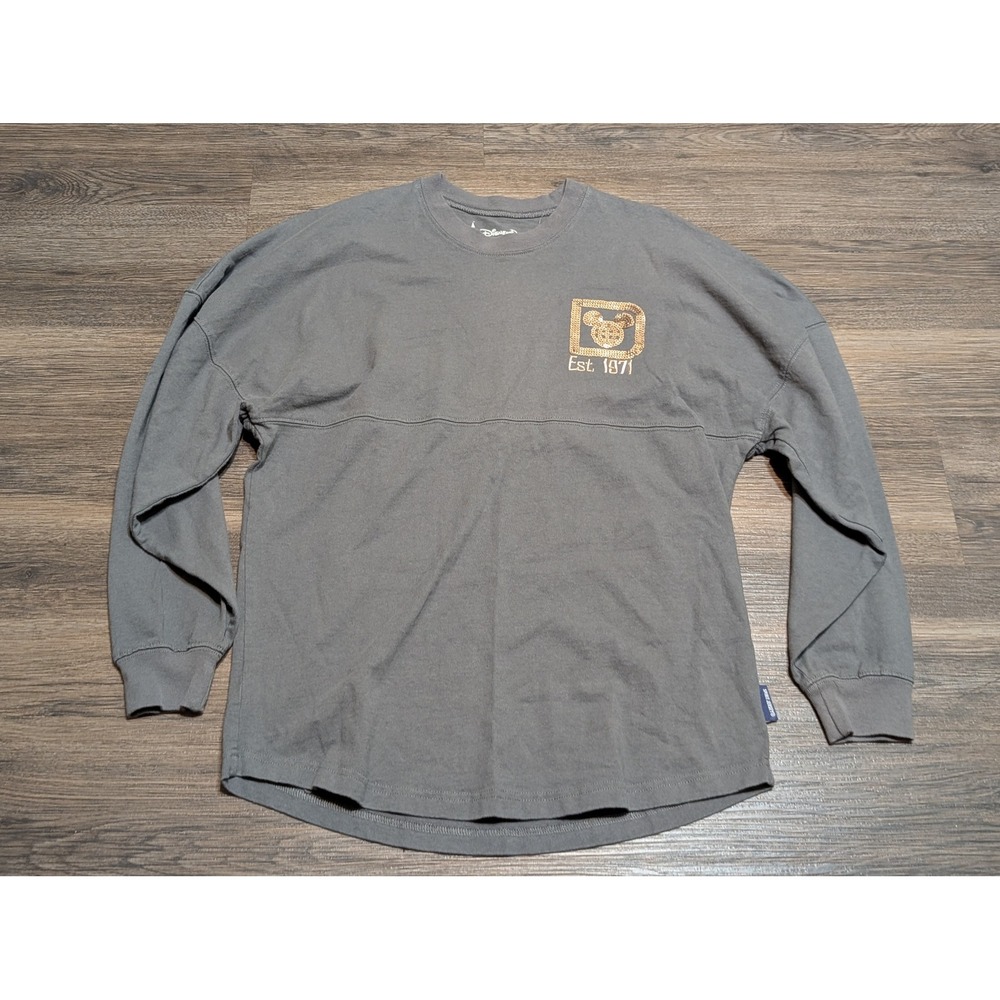 Disney Parks Spirit Jersey Walt Disney World Gold Sequin Gray‎ XS